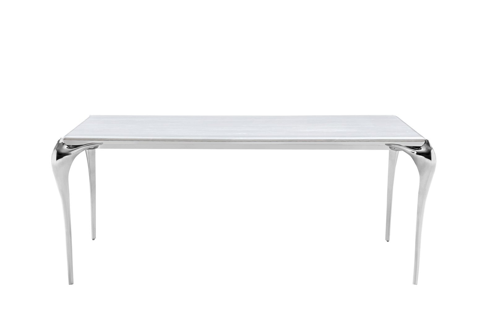 Modrest Vince - Modern Faux Marble & Stainless Steel Dining Table - Image 2