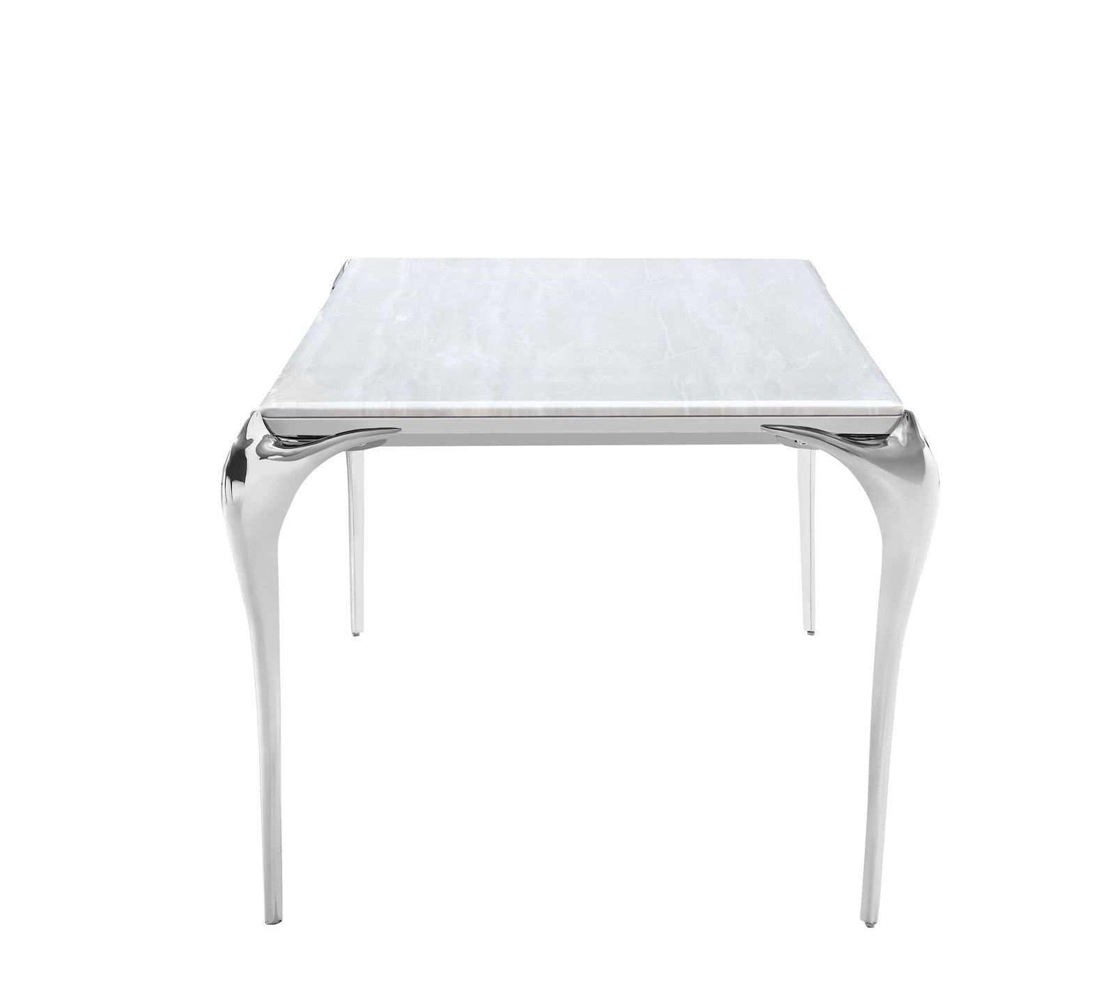 Modrest Vince - Modern Faux Marble & Stainless Steel Dining Table - Image 3