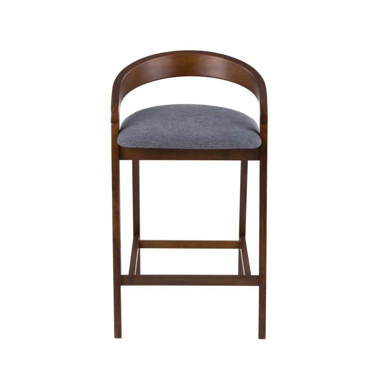 Modrest Vougler - Modern Grey Fabric + Walnut Counter Chair (Set of 2) - Image 2