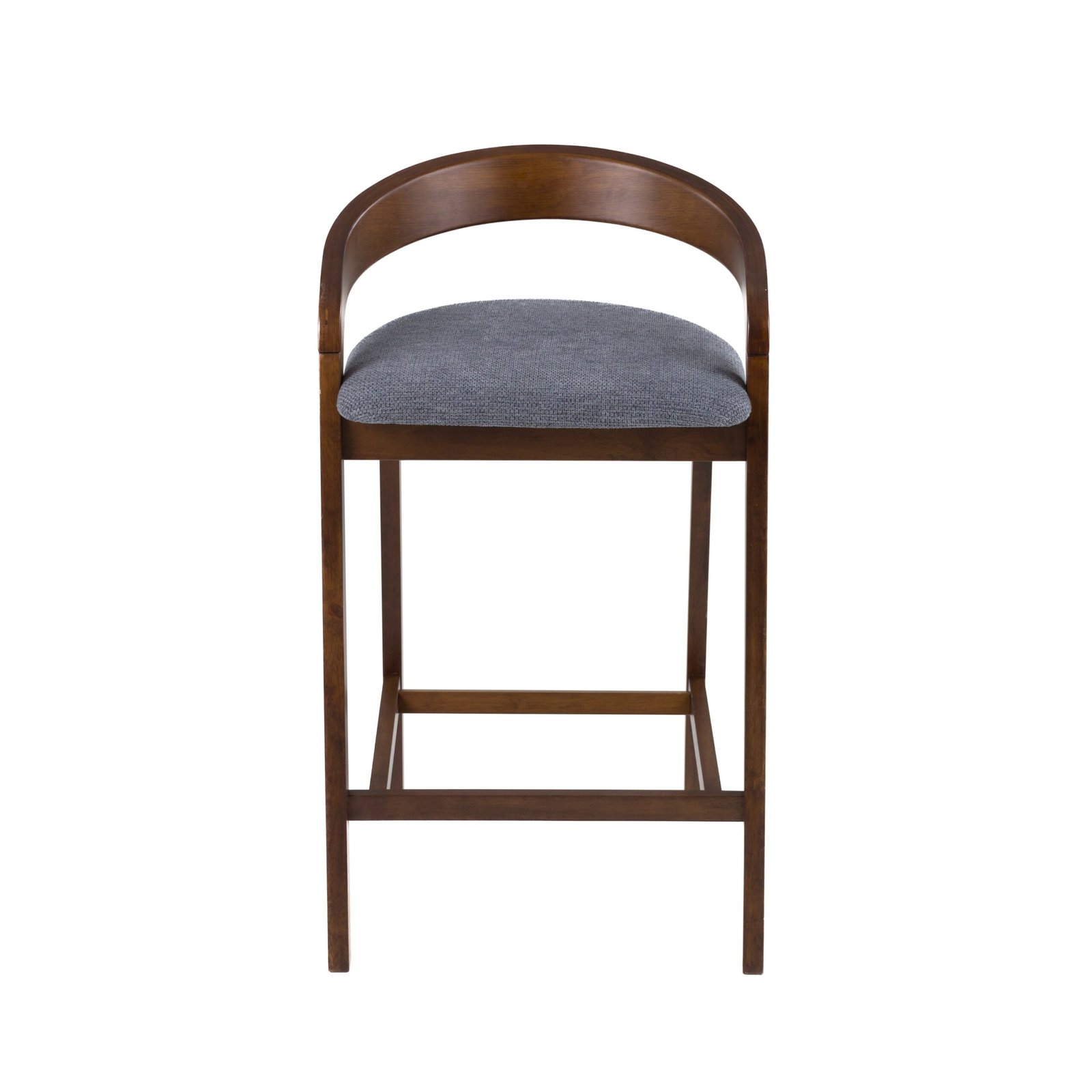 Modrest Vougler - Modern Grey Fabric + Walnut Counter Chair (Set of 2) - Image 2