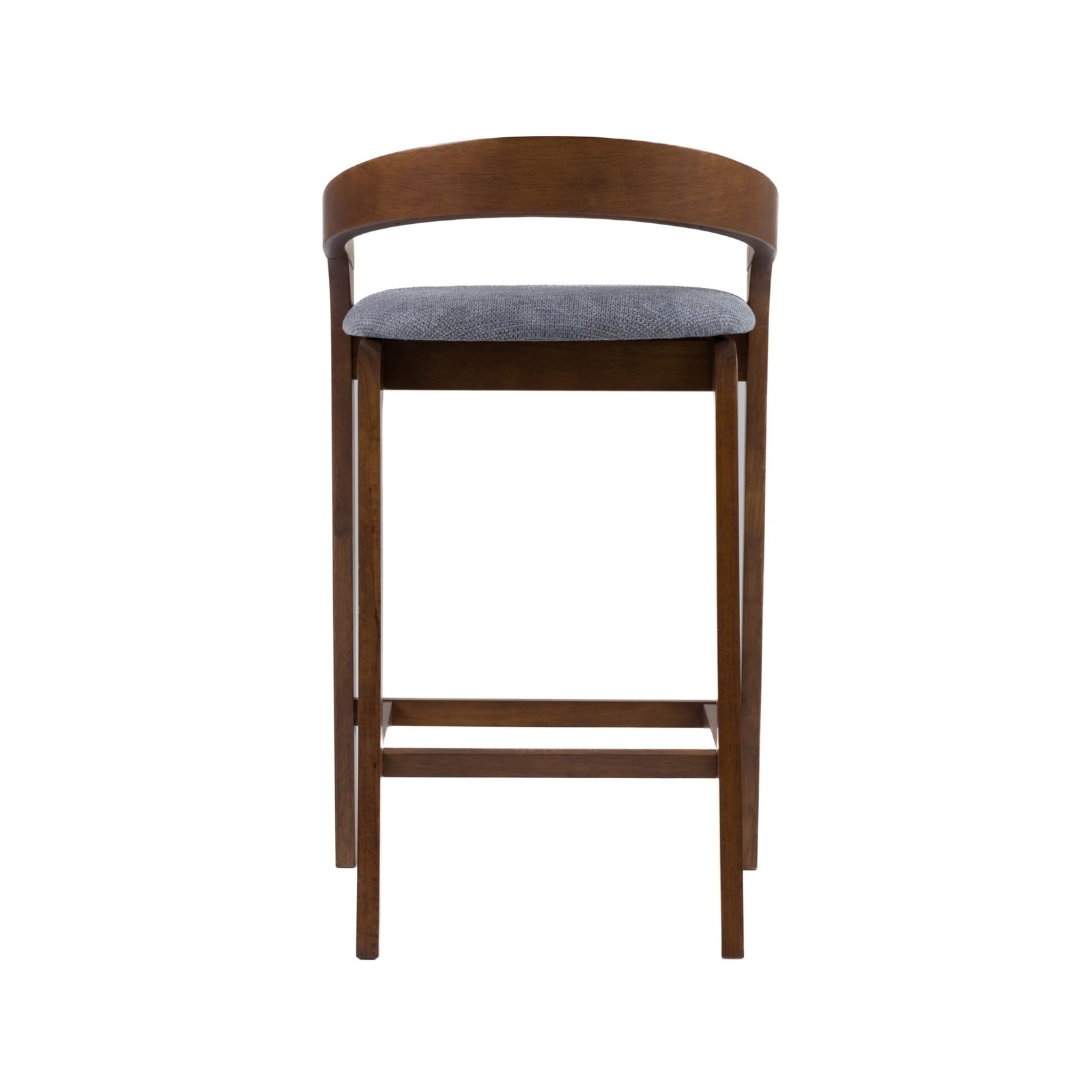 Modrest Vougler - Modern Grey Fabric + Walnut Counter Chair (Set of 2) - Image 5