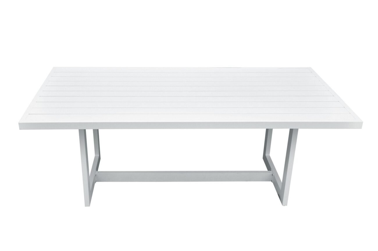 Renava Wake + Kayak - Modern Outdoor Off-White Dining Table Set - Image 4