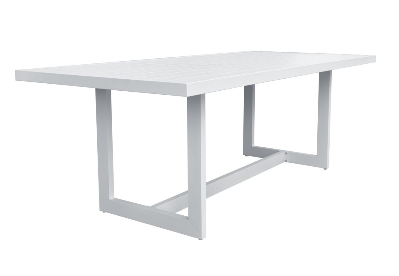 Renava Wake + Kayak - Modern Outdoor Off-White Dining Table Set - Image 2