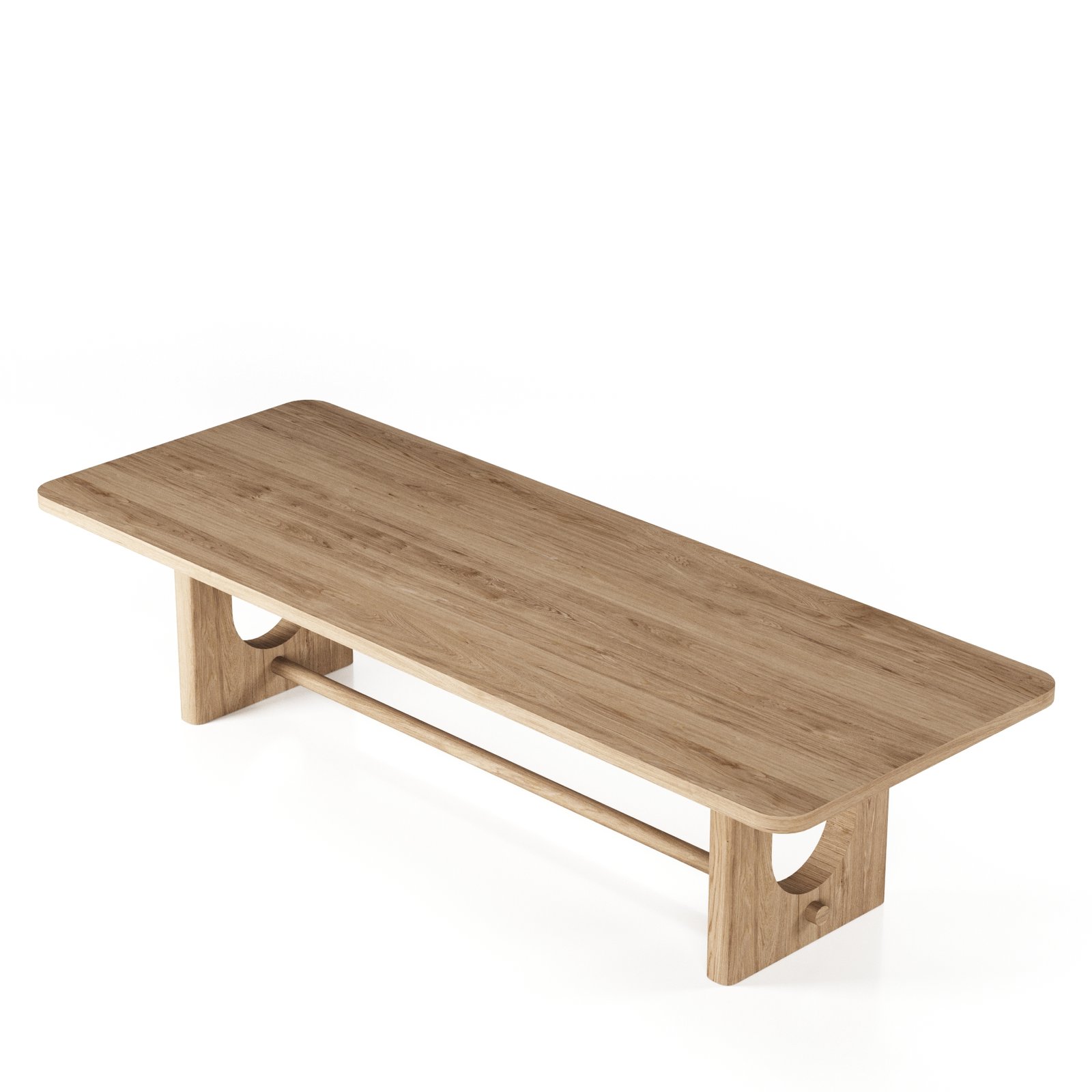 Modrest Walz - Modern Natural Oak Rectangular Dining Table - Image 3