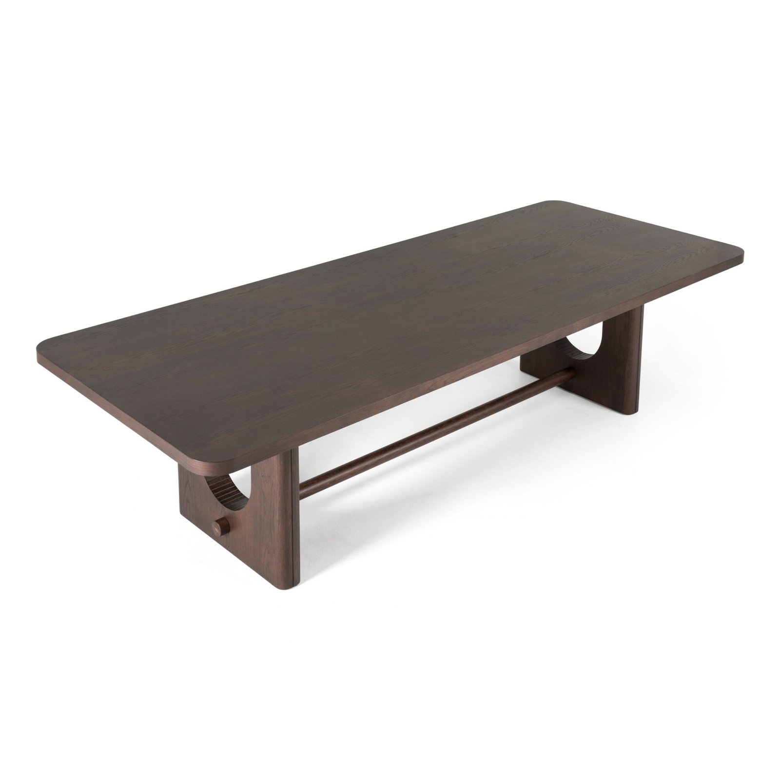 Modrest Walz - Modern Brown Oak Rectangular Dining Table - Image 5