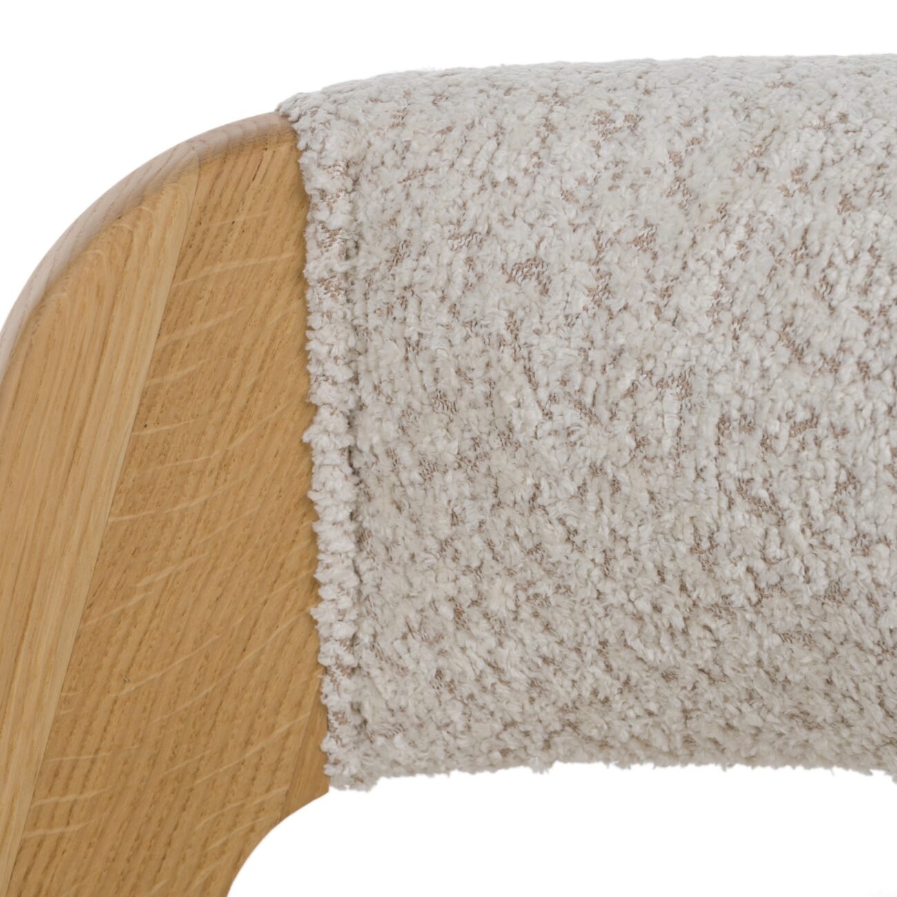 Modrest Vegas - Modern Cream Fabric + Natural Oak Dining Chair (Set of 2) - Image 5