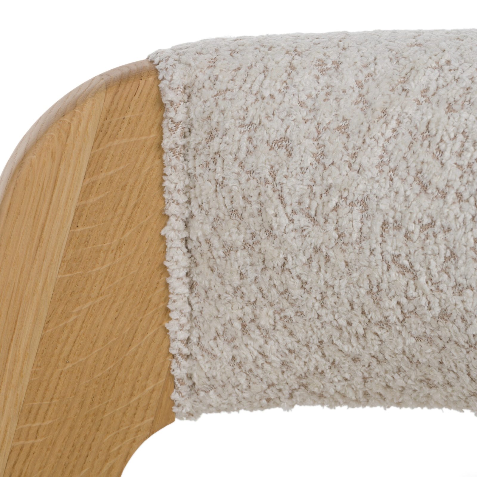 Modrest Vegas - Modern Cream Fabric + Natural Oak Dining Chair (Set of 2) - Image 5