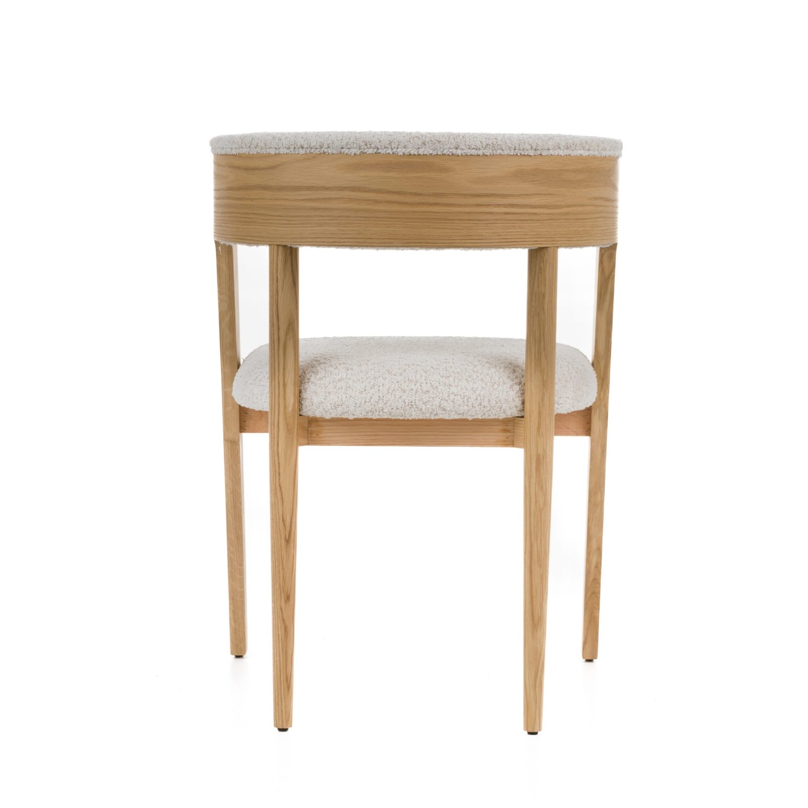 Modrest Vegas - Modern Cream Fabric + Natural Oak Dining Chair (Set of 2) - Image 3
