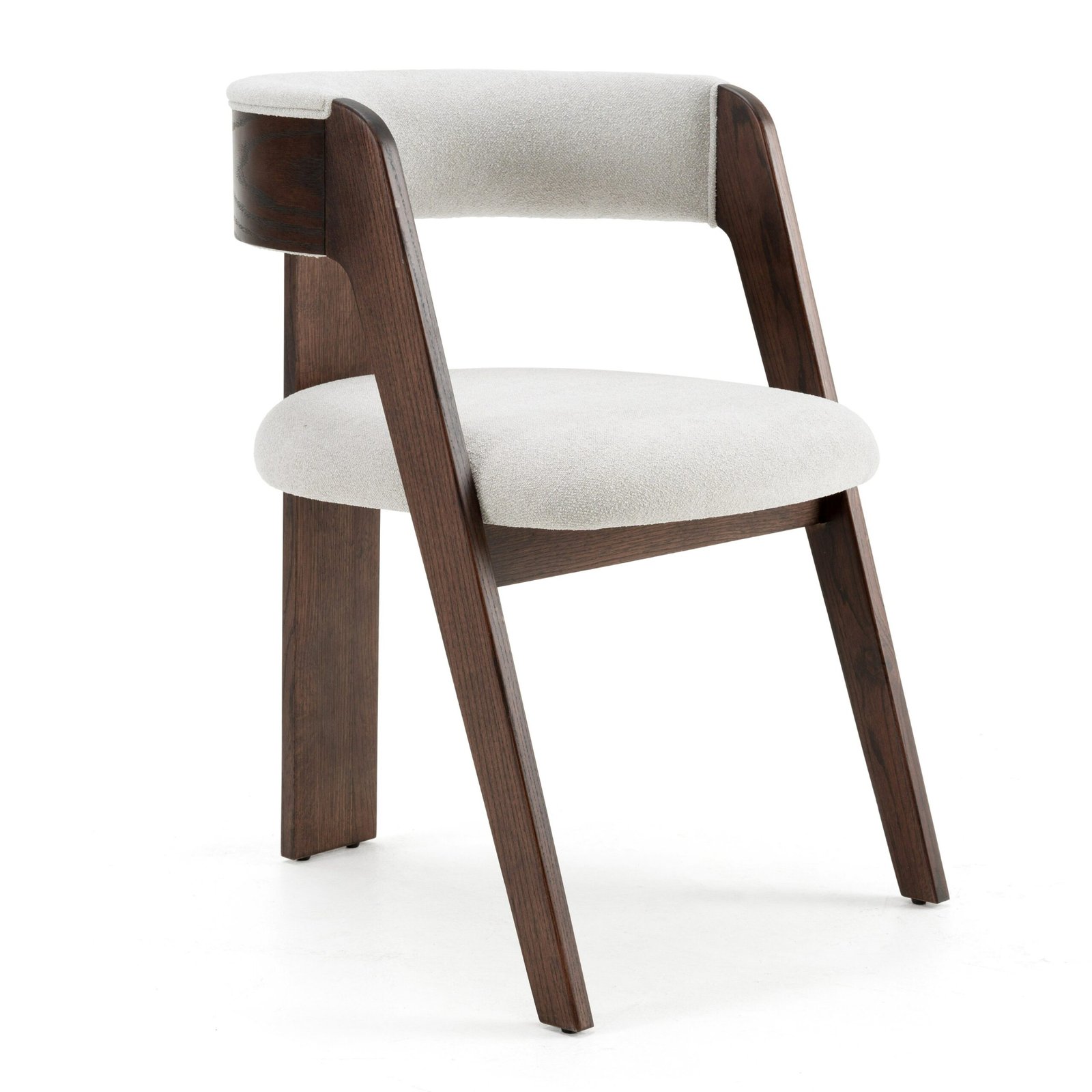 Modrest Washington - Modern Off-White Fabric + Brown Oak Dining Chair (Set of 2) - Image 2