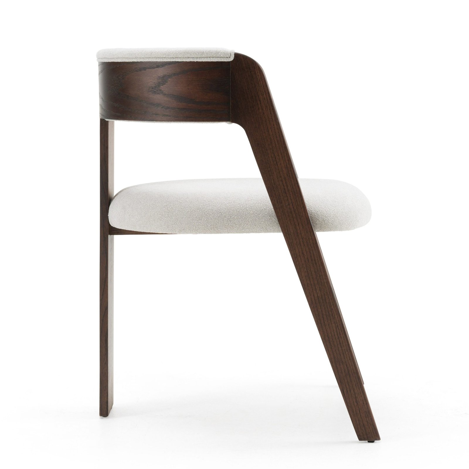 Modrest Washington - Modern Off-White Fabric + Brown Oak Dining Chair (Set of 2) - Image 3
