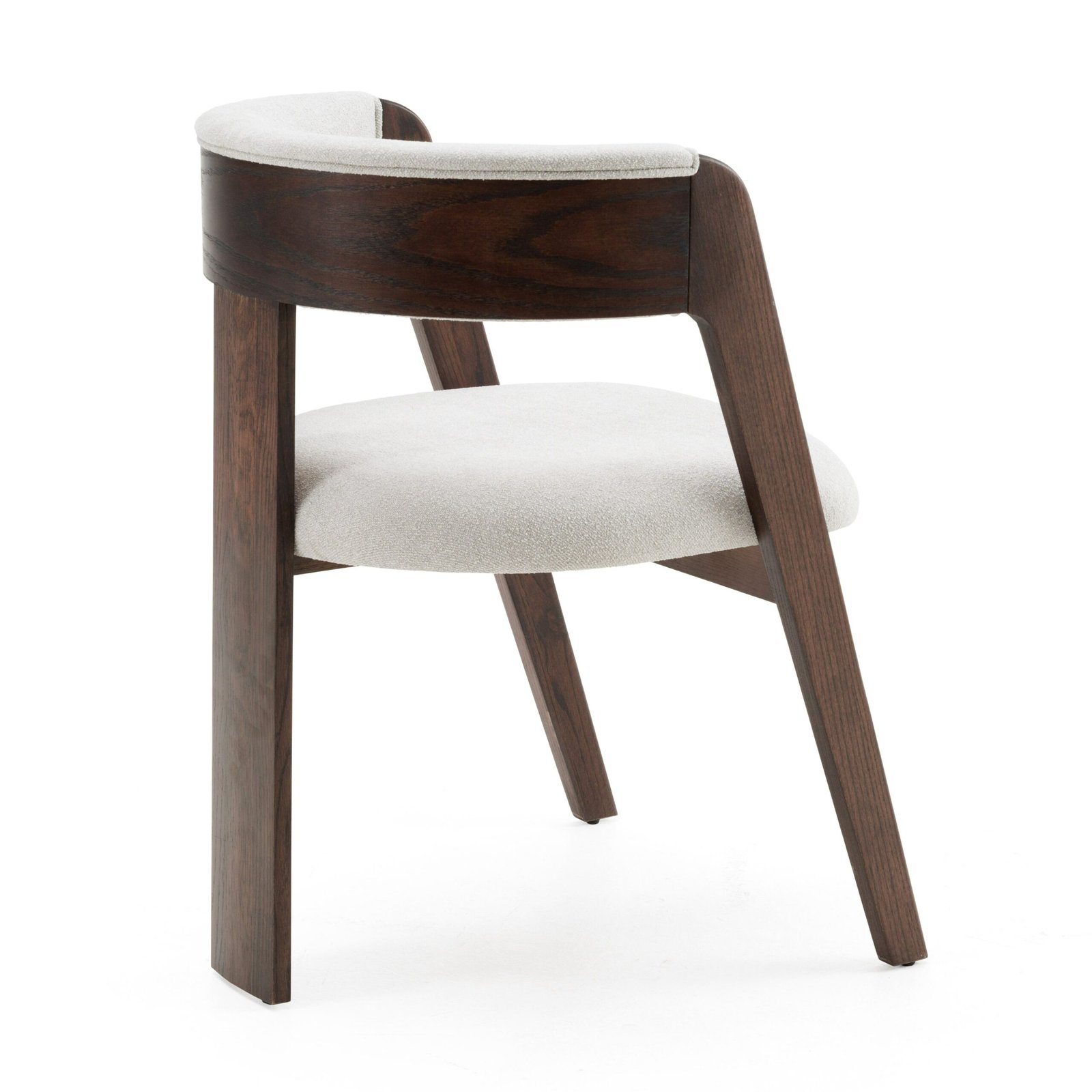 Modrest Washington - Modern Off-White Fabric + Brown Oak Dining Chair (Set of 2) - Image 4