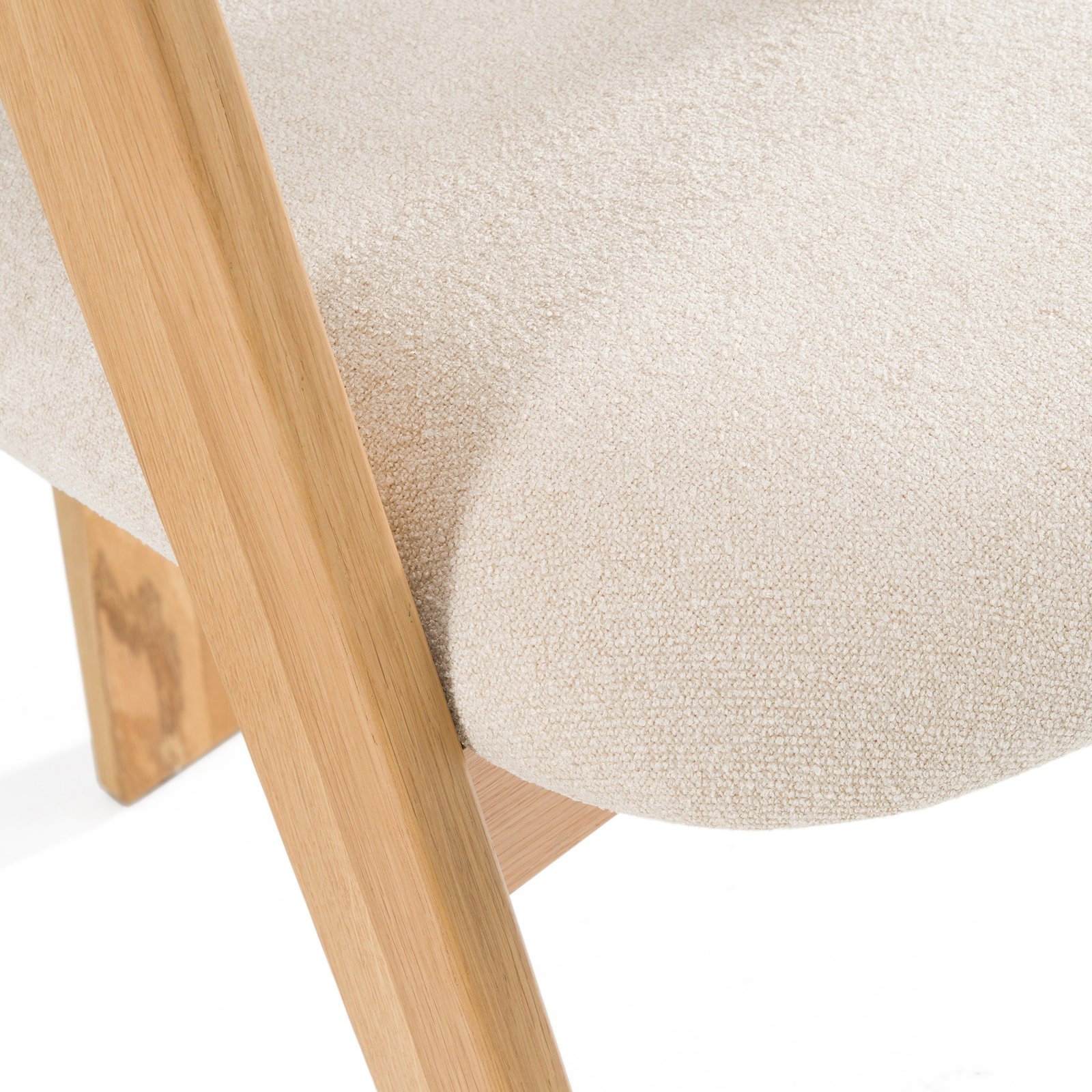 Modrest Washington - Modern Beige Fabric + White Oak Dining Chair (Set of 2) - Image 4