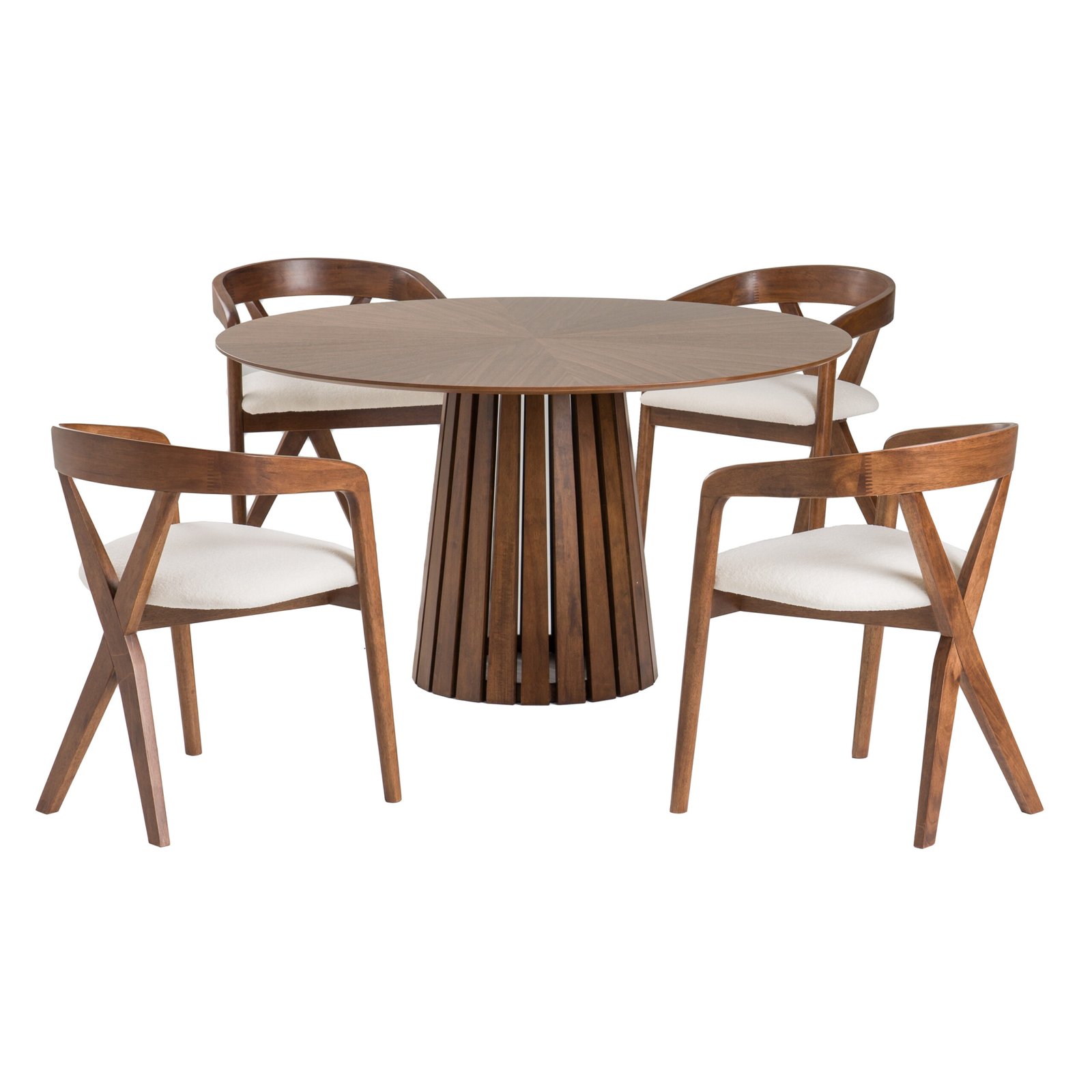 Modrest Weiss - Mid-Century Modern Walnut Round Dining Table - Image 3