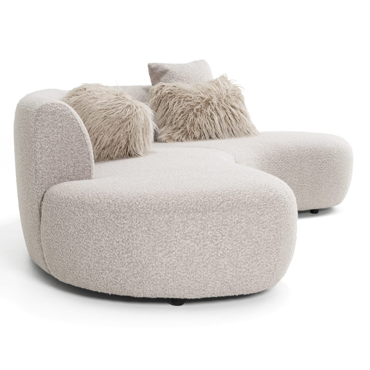 Divani Casa Weldon - Modern Grey Fabric Curved Sectional - Image 3
