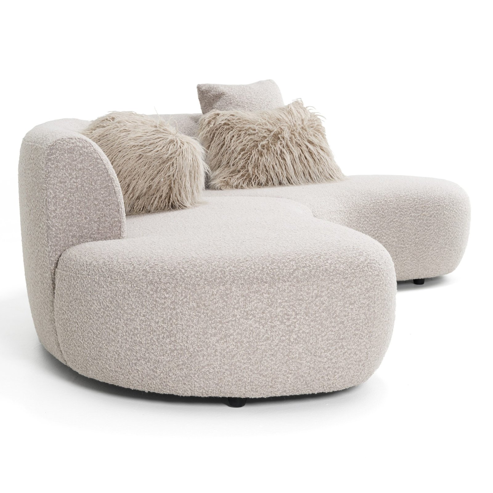 Divani Casa Weldon - Modern Grey Fabric Curved Sectional - Image 3