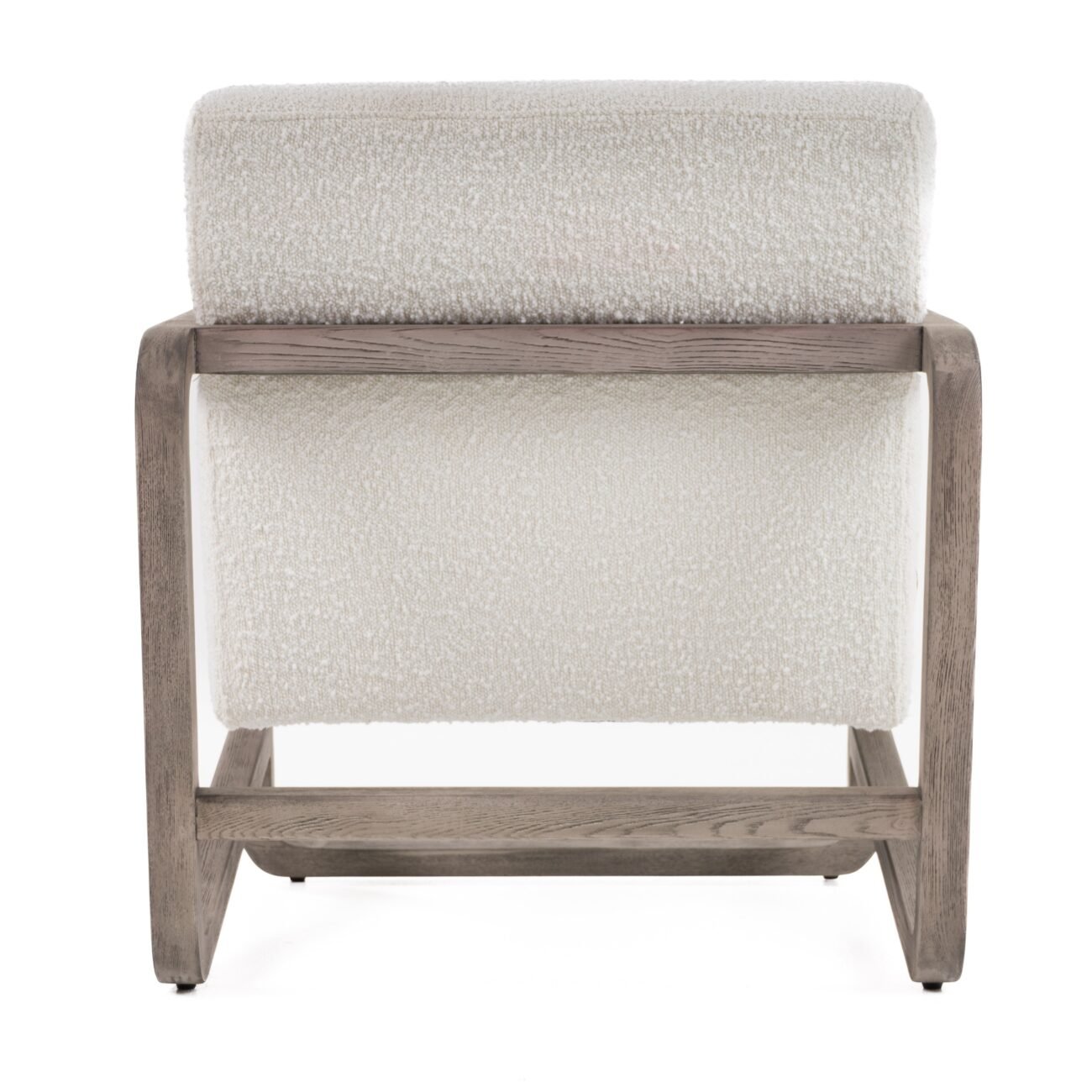 Modrest Wilber - Modern Off-White Fabric + Grey Wood Accent Chair - Image 5