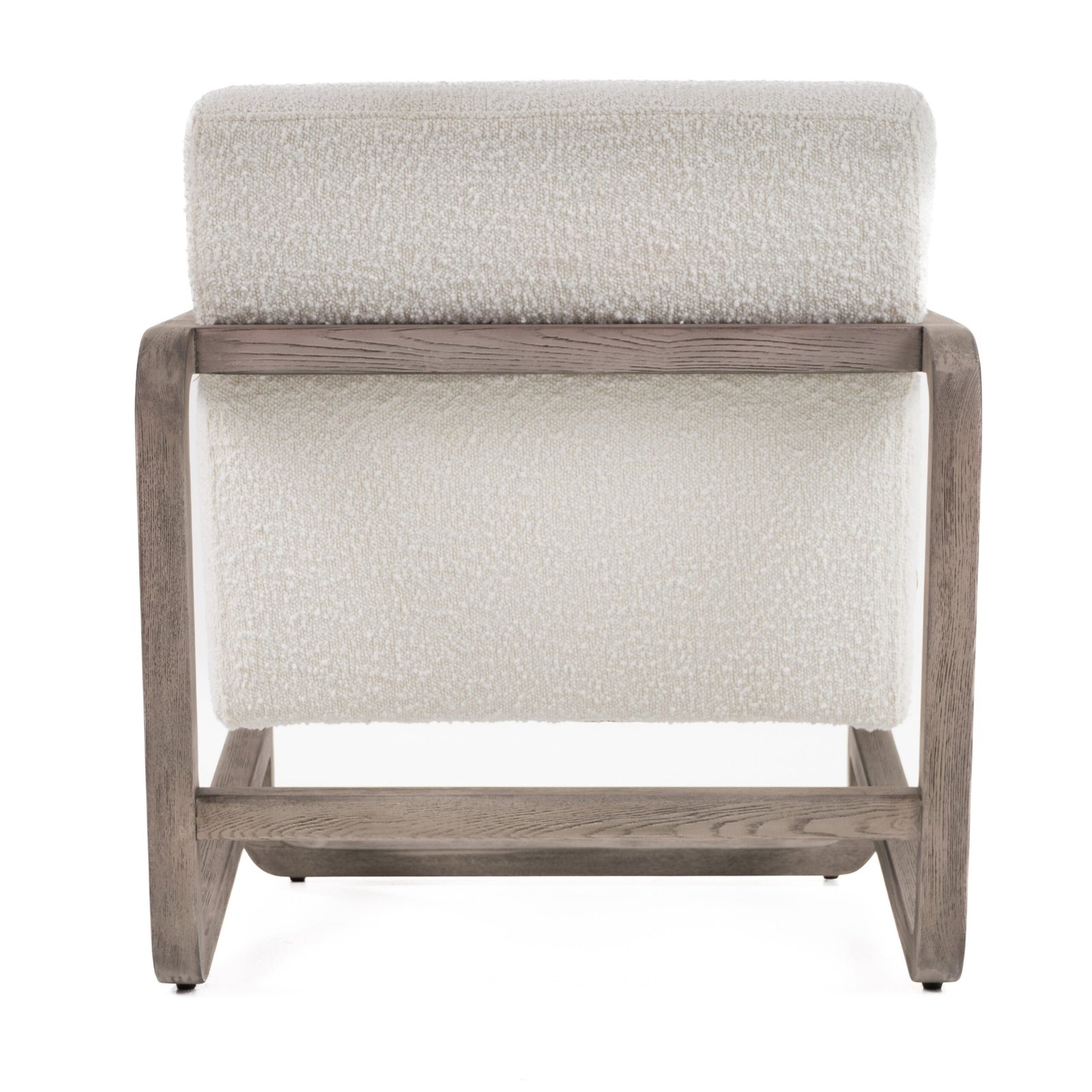 Modrest Wilber - Modern Off-White Fabric + Grey Wood Accent Chair - Image 5