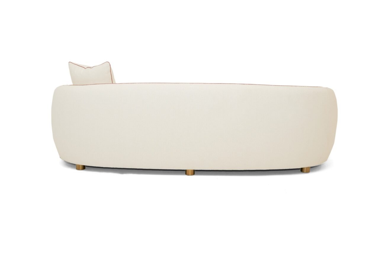 Modrest - Winfree Modern Off White Fabric 3-Seater Sofa - Image 2