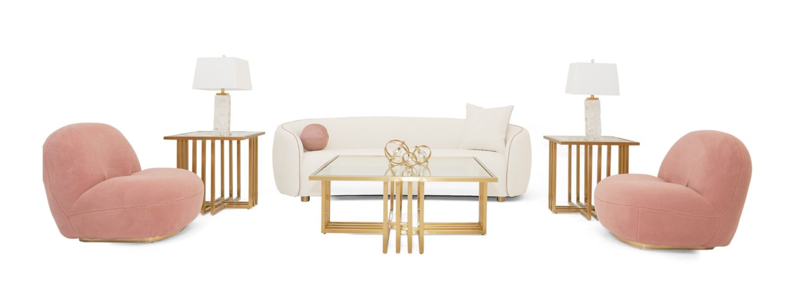 Modrest - Winfree Modern Off White Fabric 3-Seater Sofa - Image 4