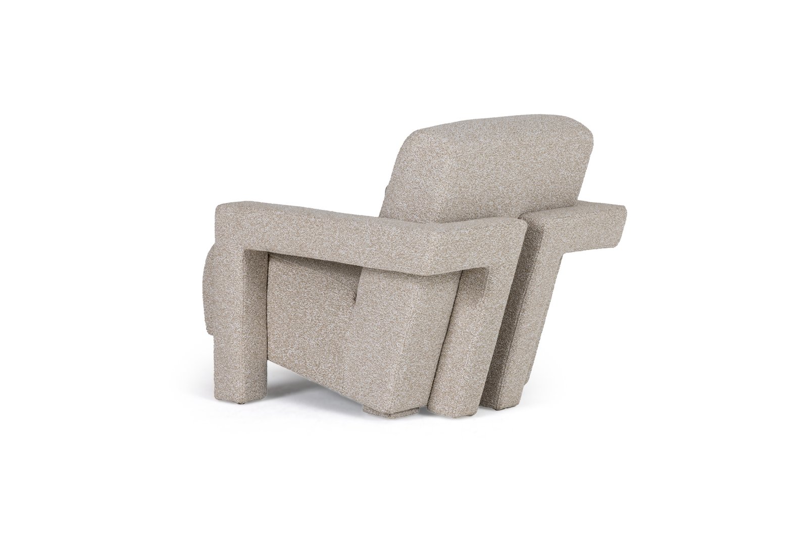 Modrest Wylie - Modern Beige Fabric Accent Chair - Image 2