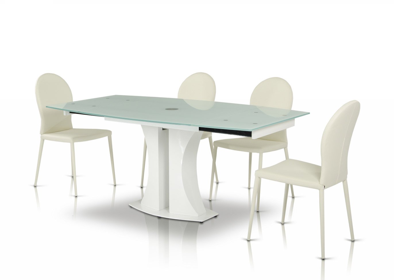 167CH - White Contemporary Modern Dining Chair (Set of 2) - Image 5