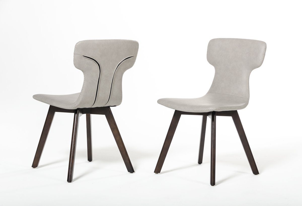 Zach - Modern Grey Eco-Leather Dining Chair (Set of 2) - Image 5