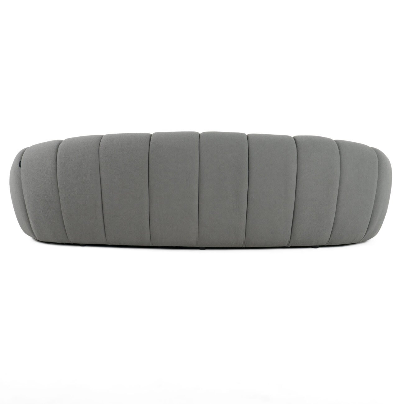 Divani Casa Yolonda - Modern Curved Light Grey Fabric Sofa - Image 4