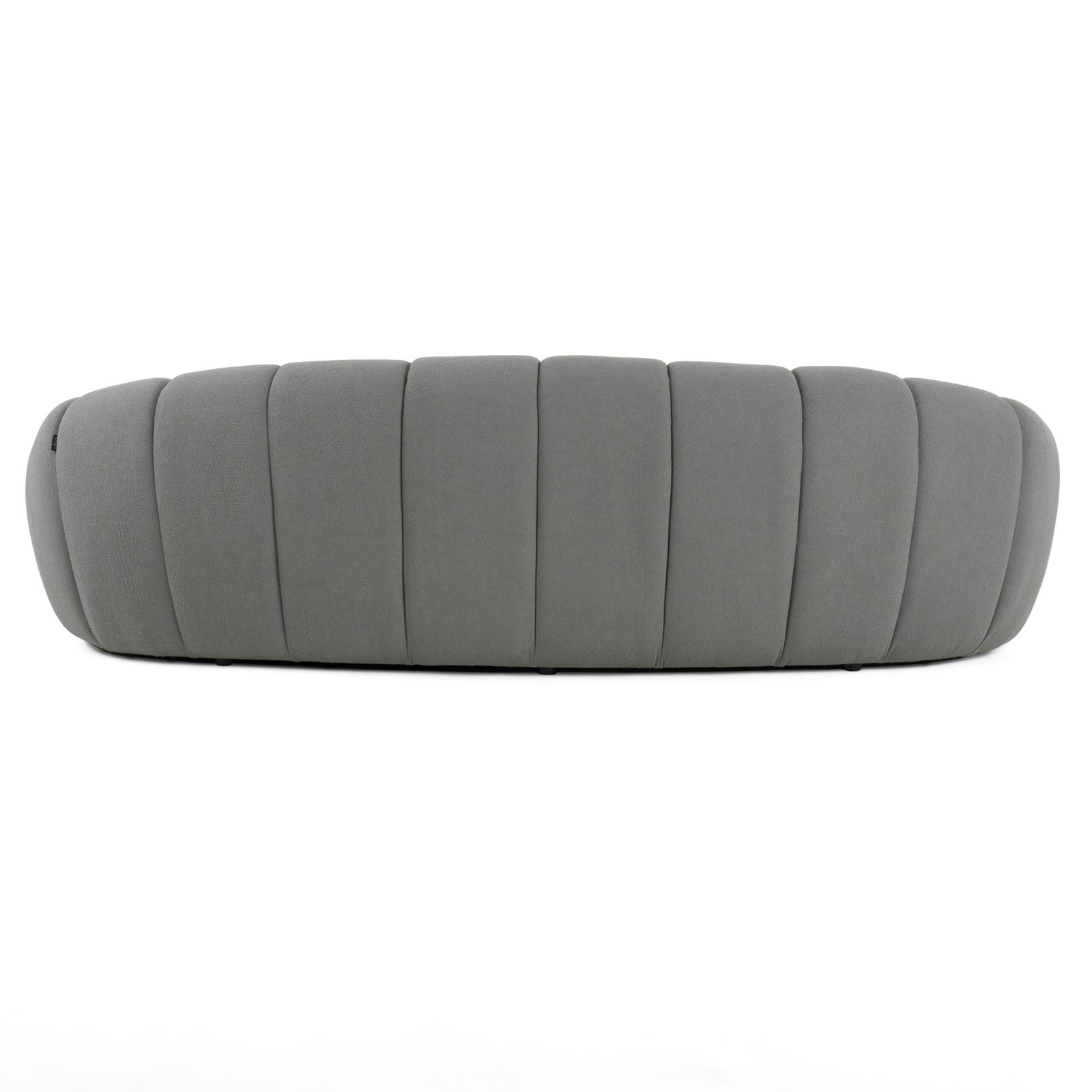 Divani Casa Yolonda - Modern Curved Light Grey Fabric Sofa - Image 4