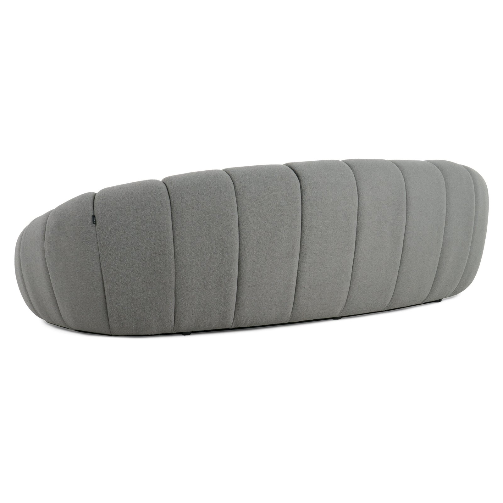 Divani Casa Yolonda - Modern Curved Light Grey Fabric Sofa - Image 5