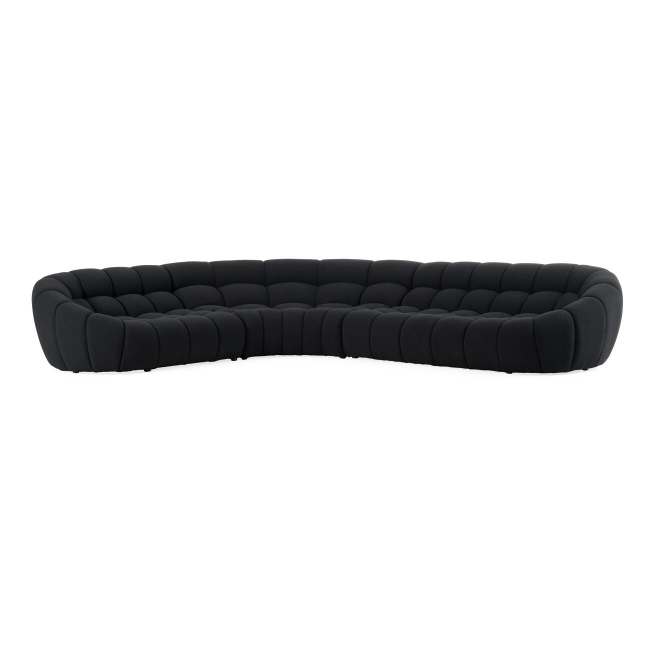 Divani Casa Yolonda - Black Fabric Sectional Sofa - Image 2