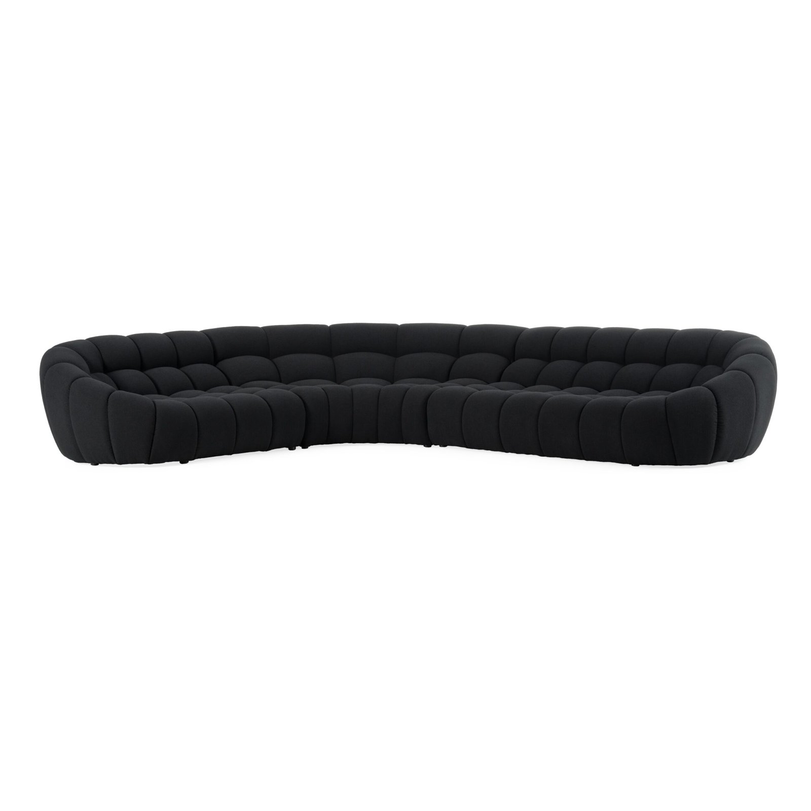 Divani Casa Yolonda - Black Fabric Sectional Sofa - Image 2