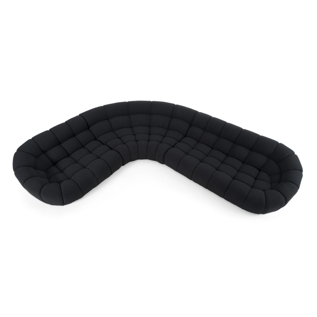 Divani Casa Yolonda - Black Fabric Sectional Sofa - Image 4