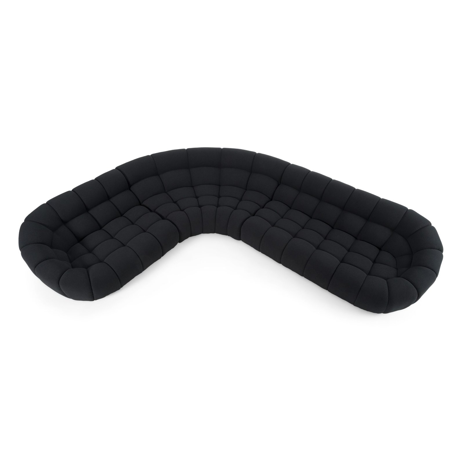 Divani Casa Yolonda - Black Fabric Sectional Sofa - Image 4