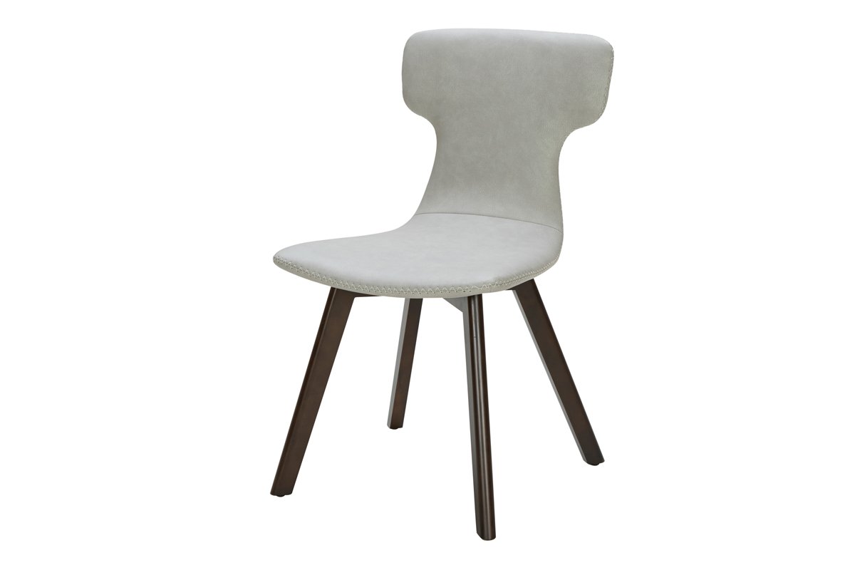 Zach - Modern Grey Eco-Leather Dining Chair (Set of 2) - Image 2