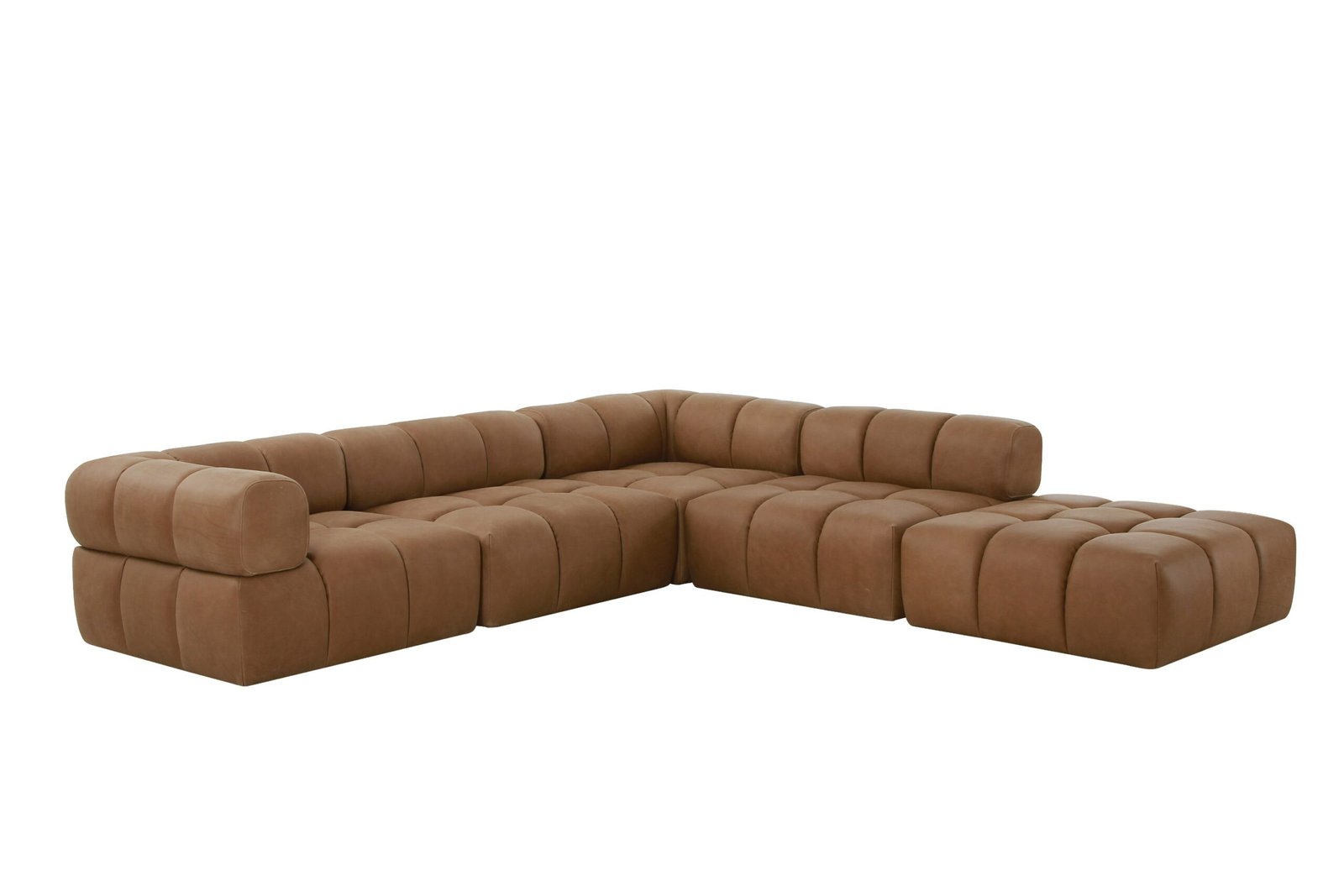 Divani Casa Everest - Modern Brown Leather Modular Corner Sectional Seat - Image 5
