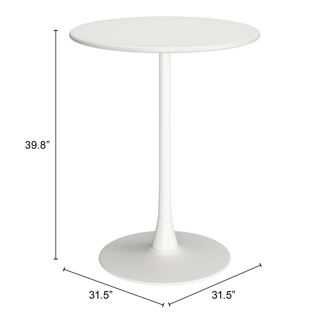 Soleil Bar Table White - Image 10