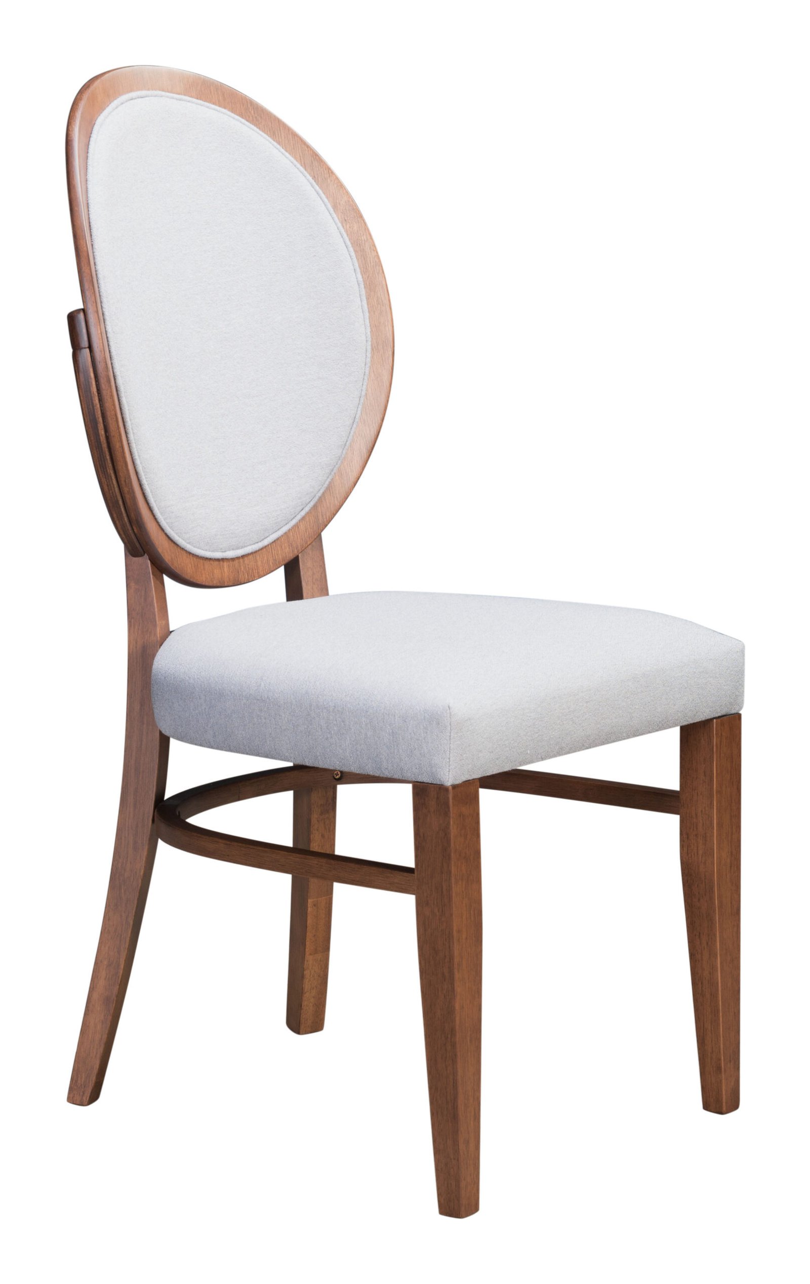Regents Dining Chair (Set of 2) Walnut & Light Gray - Image 2