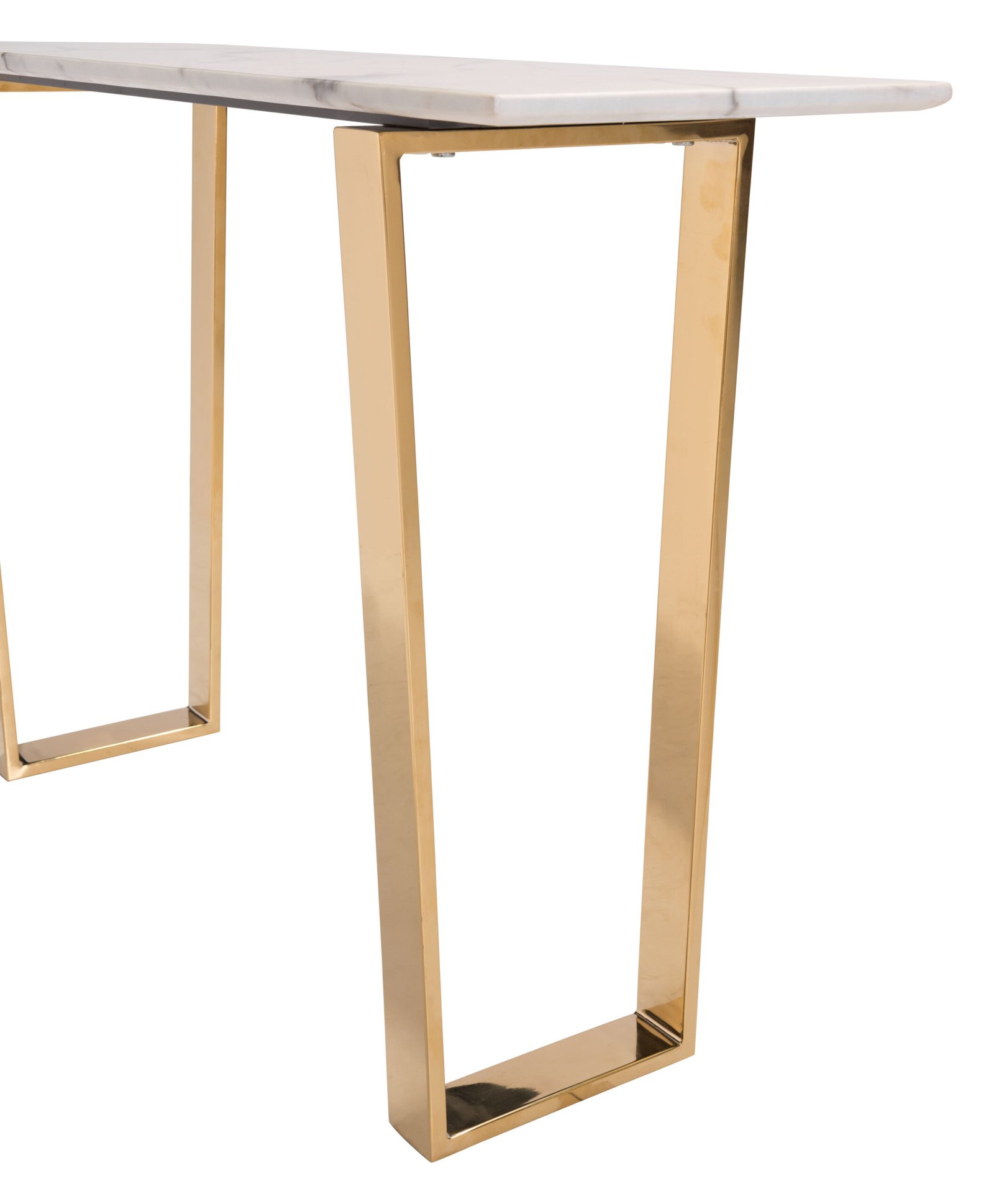 Atlas Console Table White & Gold - Image 5