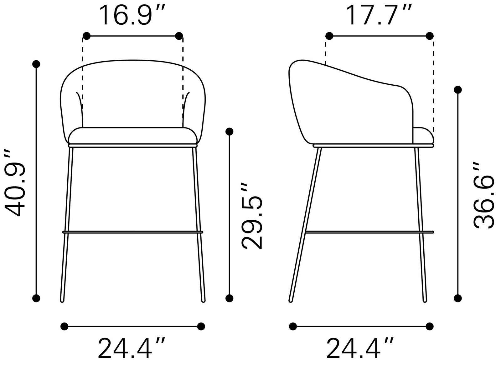 Essen Barstool Ivory - Image 9