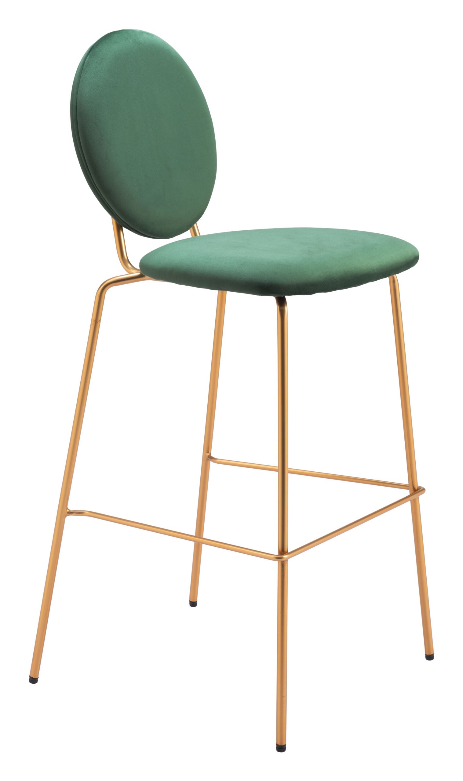 Odessa Barstool (Set of 2) Green & Gold - Image 8