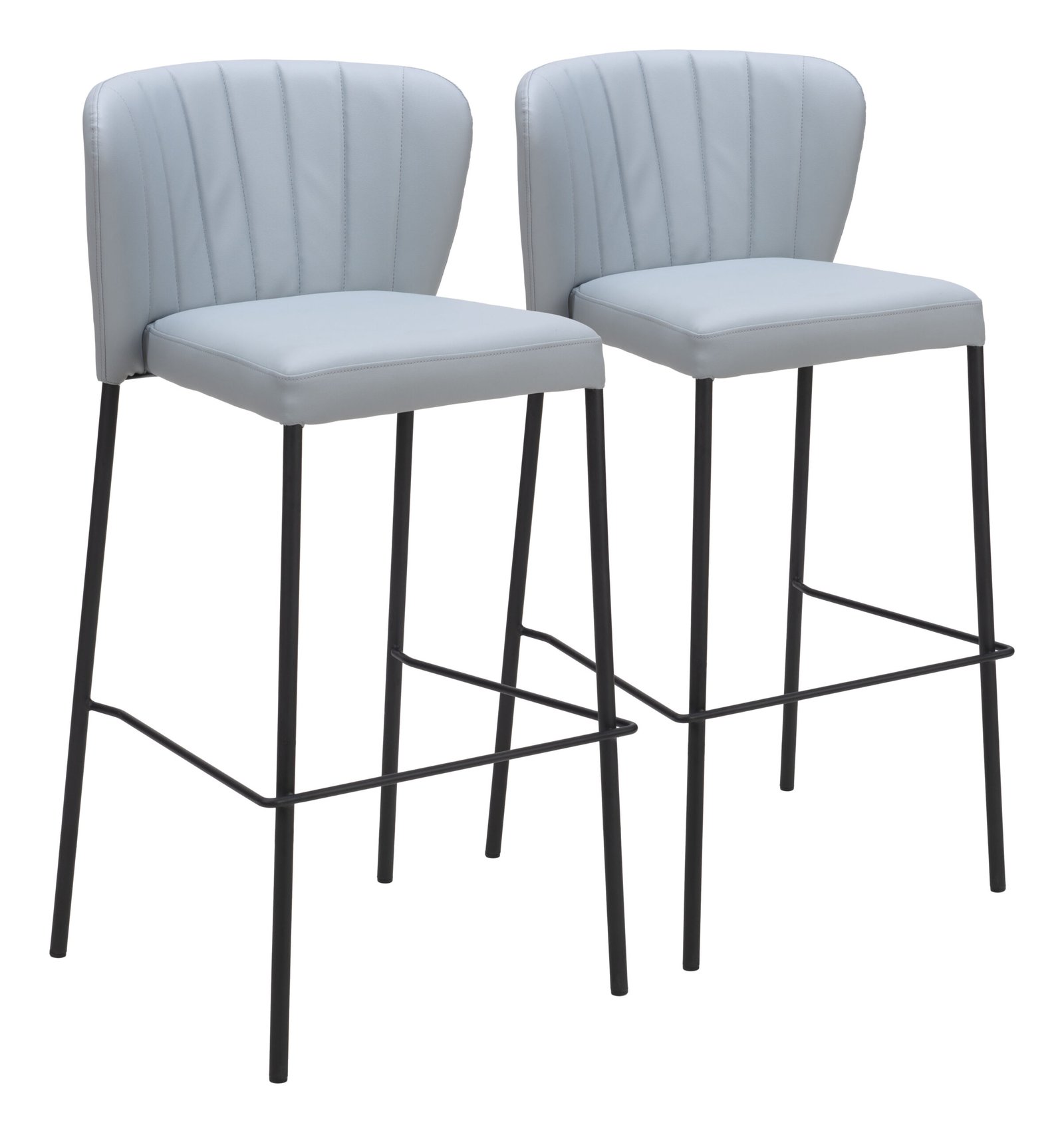Linz Barstool (Set of 2) Gray - Image 12