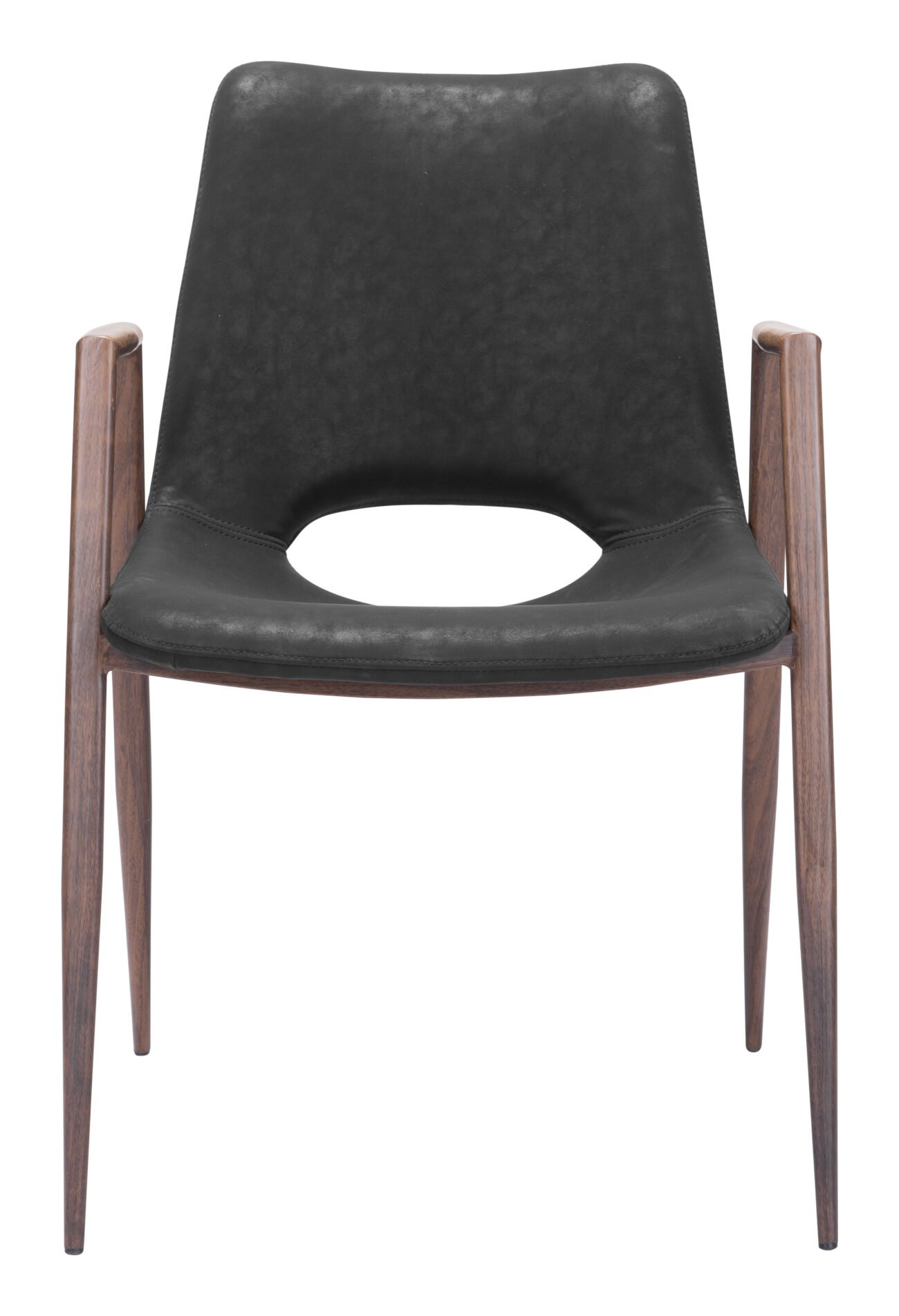 Desi Dining Chair (Set of 2) Black & Walnut - Image 6
