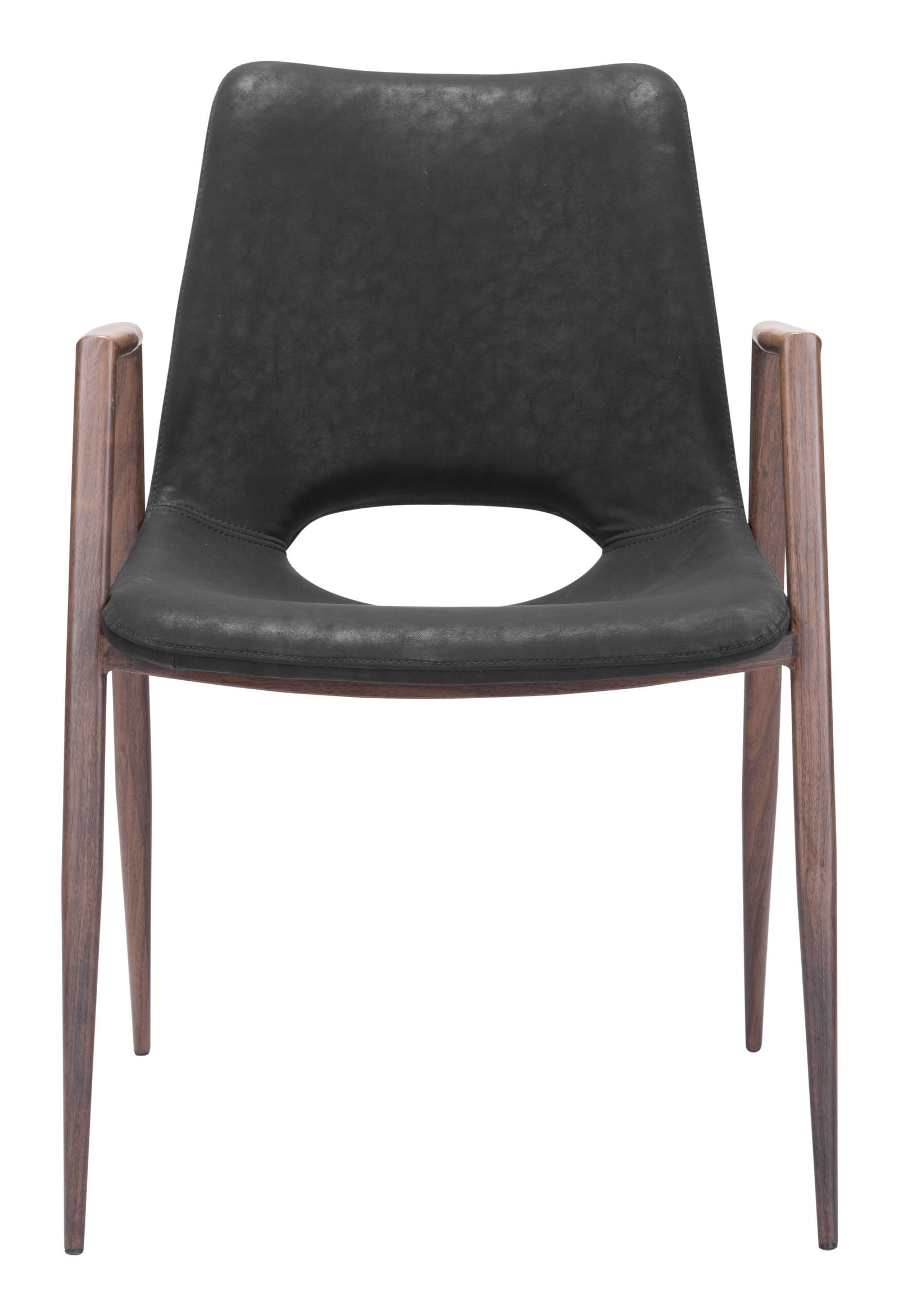 Desi Dining Chair (Set of 2) Black & Walnut - Image 6