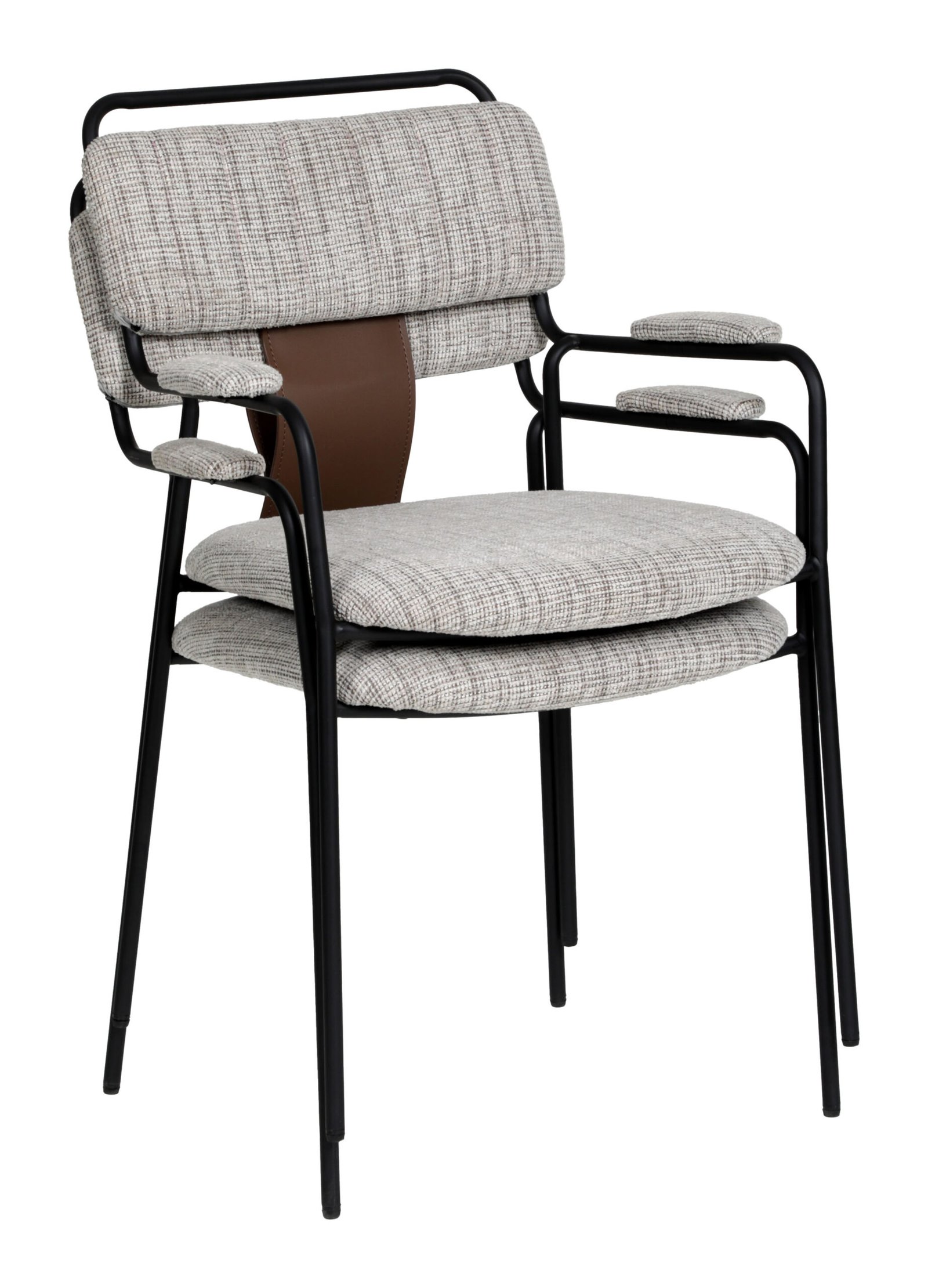 Couva Dining Chair (Set of 2) Gray Tweed - Image 7