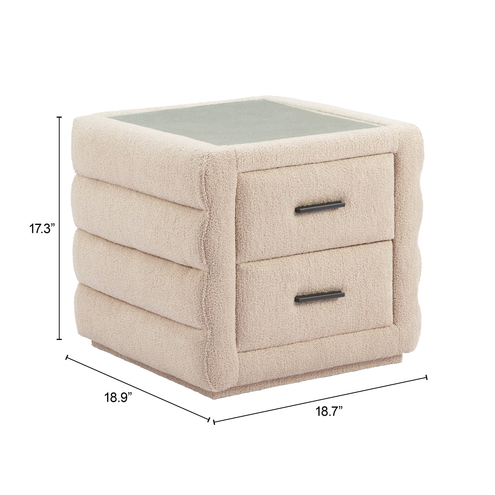 Soffice Nightstand Beige - Image 9