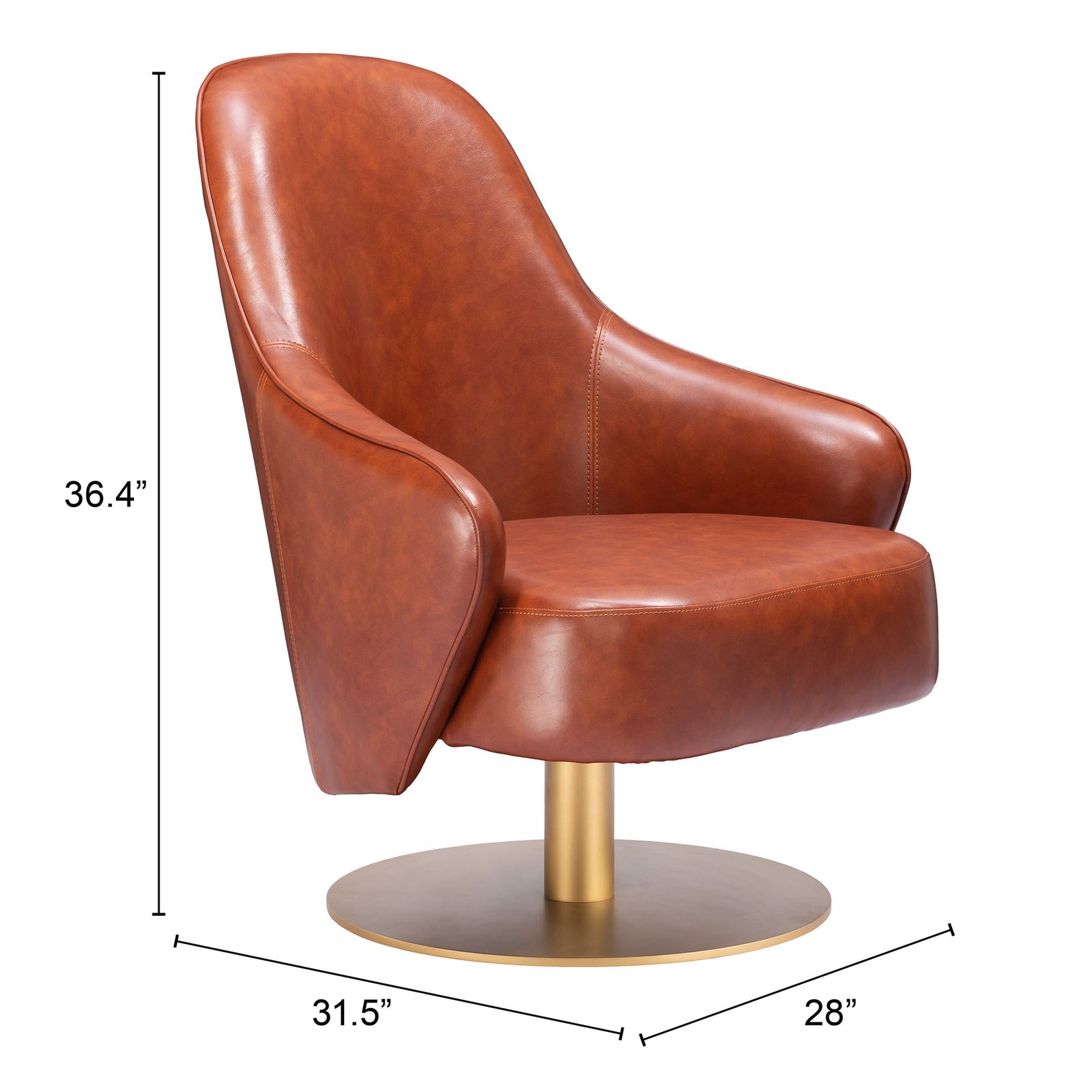 Withby Accent Chair Brown - Image 9