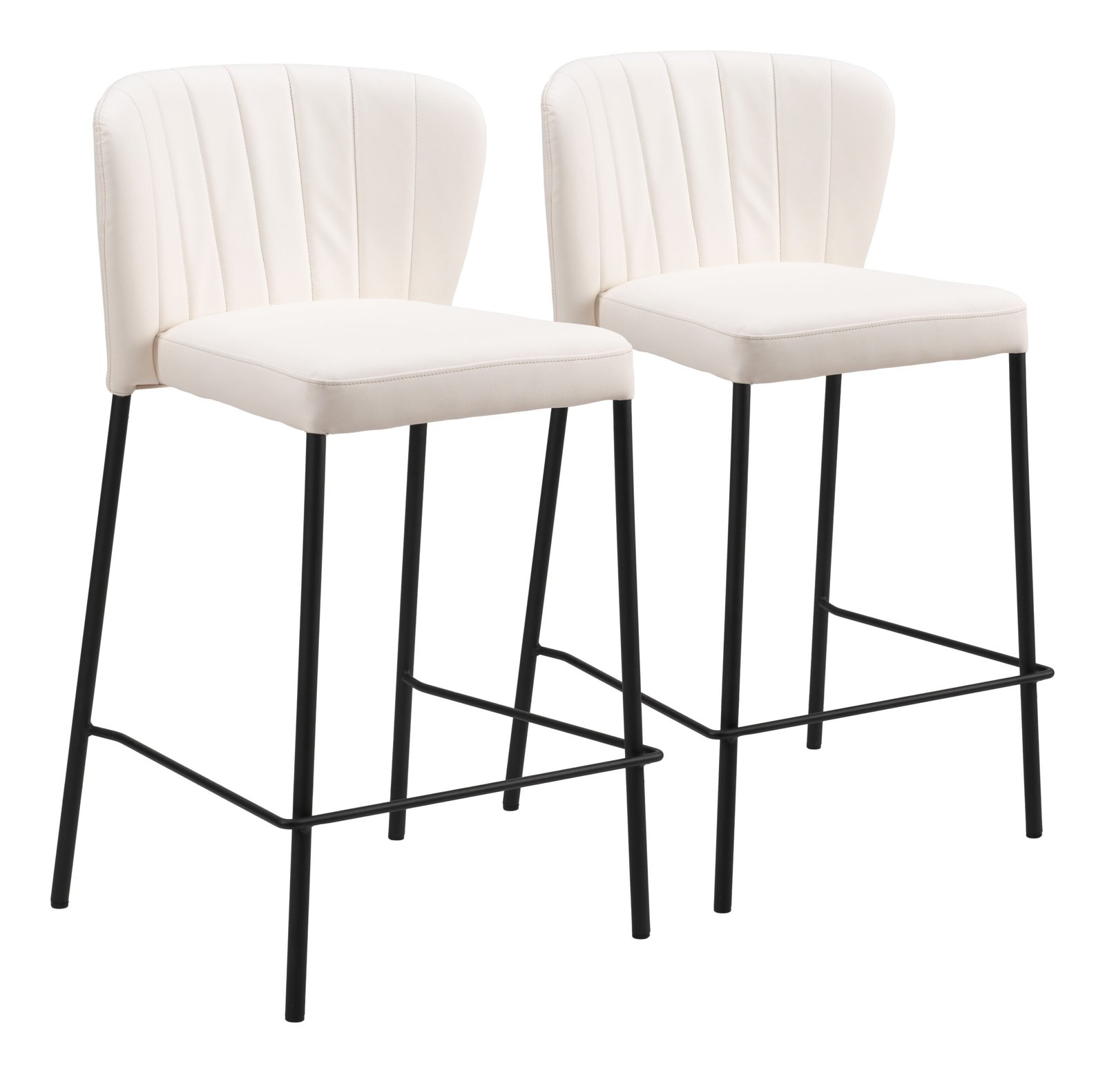 Linz Counter Stool (Set of 2) Cream - Image 11
