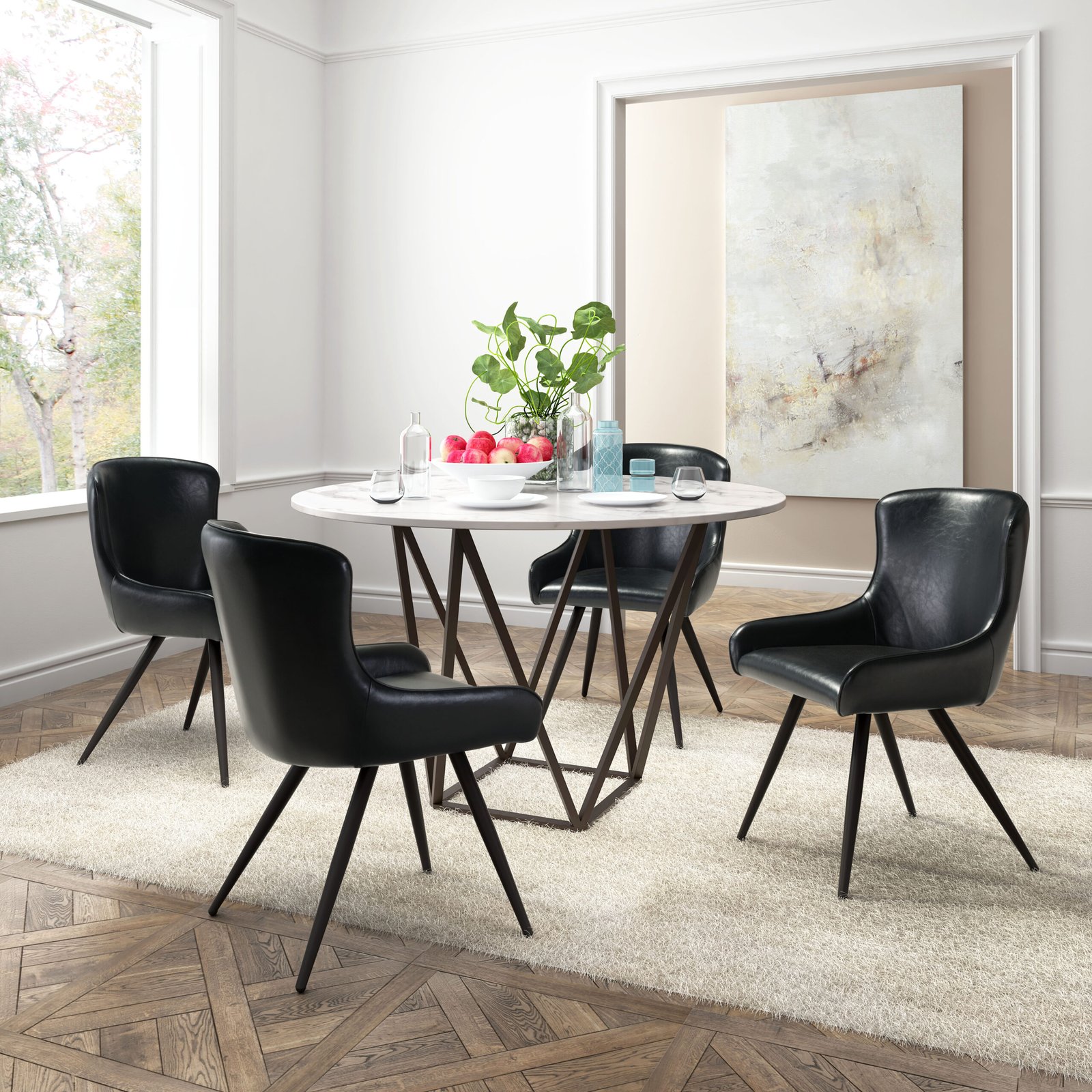 Tintern Dining Table White & Antique Bronze - Image 2