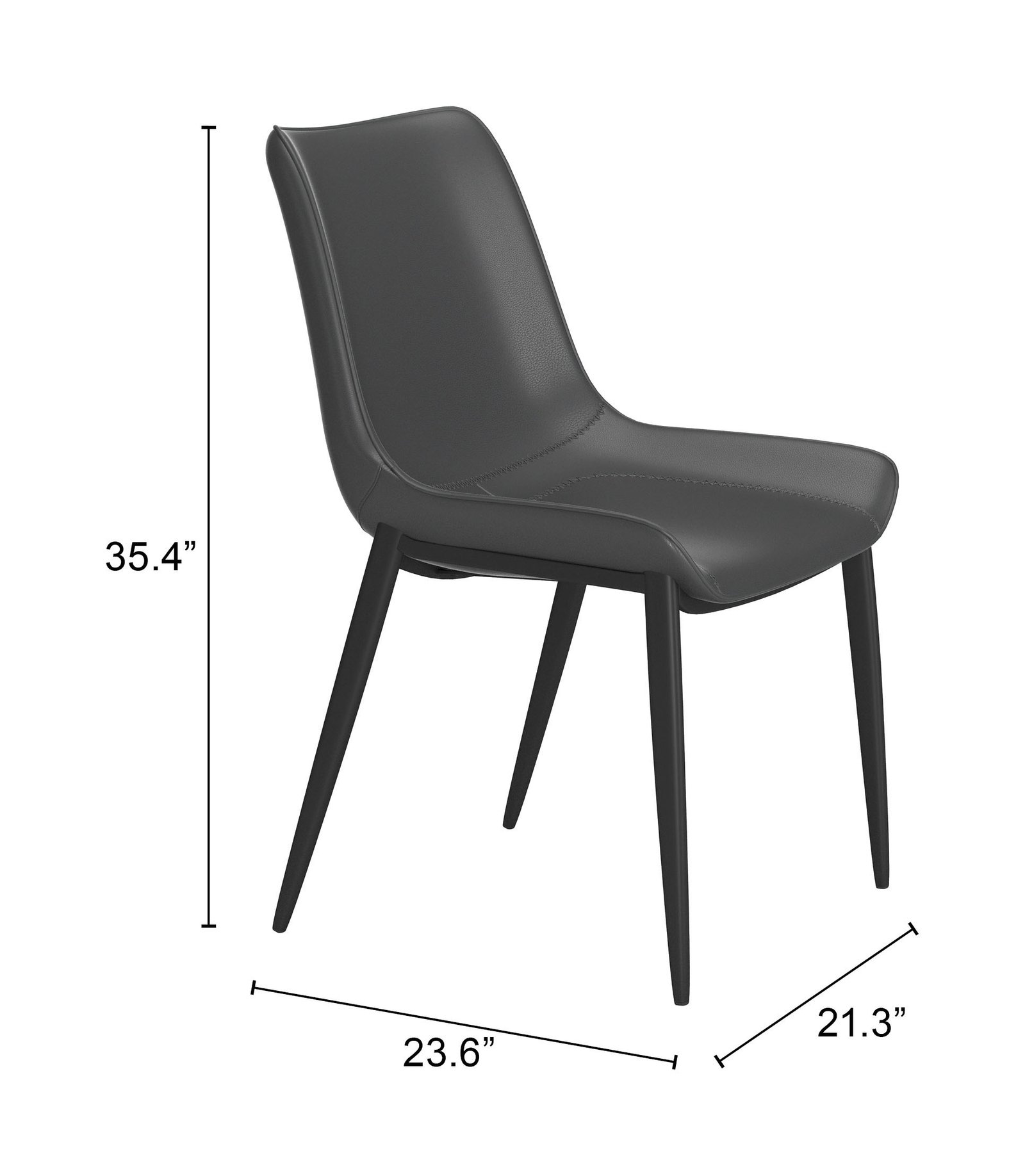 Magnus Dining Chair (Set of 2) Black - Image 10