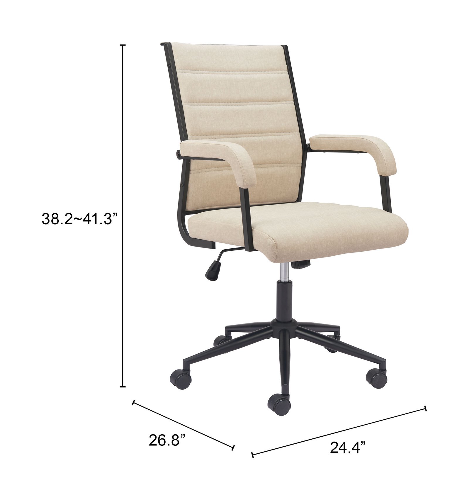 Auction Office Chair Beige - Image 9